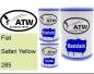 Preview: Fiat, Safari Yellow, 285: 500ml Lackdose + 500ml Klarlack + 250ml Härter - Set, von ATW Autoteile West.